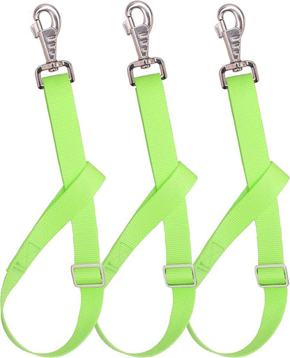 Adjustable Nylon Bucket Strap （3 Pack）- for Hay Nets, Water Buckets, Hanging Strap,Horse Outdoor Feeders,Heavy Duty Horse Water Feed, 30" (Fluorescent Green)