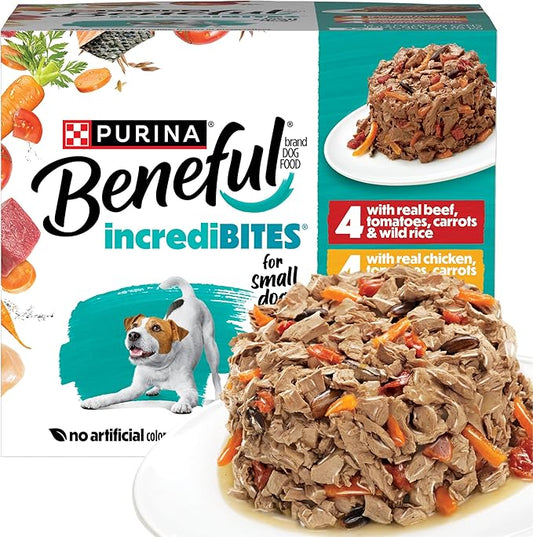 Purina Beneful Small Breed Wet Dog Food Variety Pack, IncrediBites - (2 Packs of 12) 3 oz. Cans