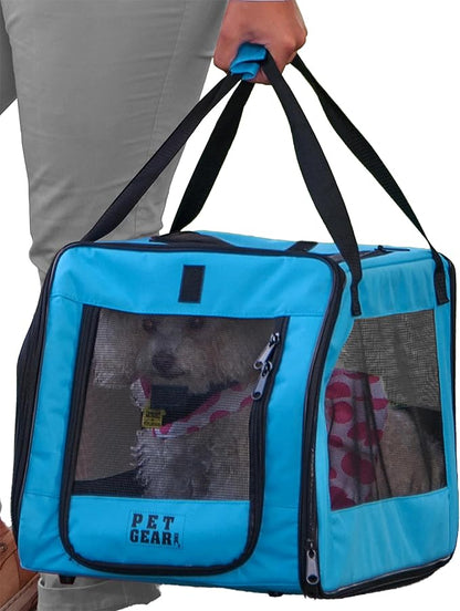 Pet Gear Signature Pet Safety Carrier and Car Seat for Small Dogs & Cats, Sapphire