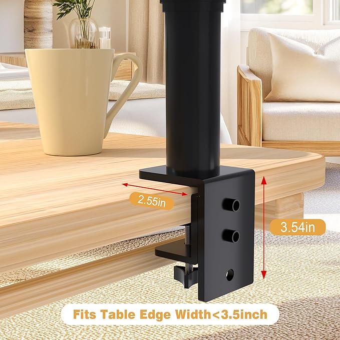 Cat Desk Bed for Indoor, 15.75" Modern Cat Bed for Desk with Mat 360° Rotating & Height Adjustable, Supports up to 22kg/48.5 lb, Furniture for Office and Gaming Tables