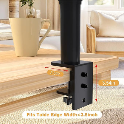 Cat Desk Bed for Indoor, 15.75" Modern Cat Bed for Desk with Mat 360° Rotating & Height Adjustable, Supports up to 22kg/48.5 lb, Furniture for Office and Gaming Tables