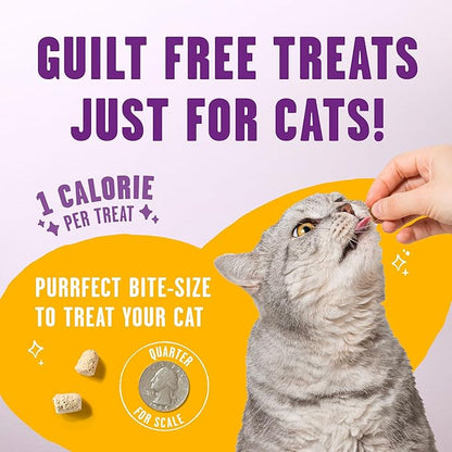Stella & Chewy's Meowfulls Freeze Dried Cat Treats - Chicken & Chicken Liver Recipe - Raw Protein with Probiotics & Salmon Oil - 1 Calorie Per Treat - 1.5 oz
