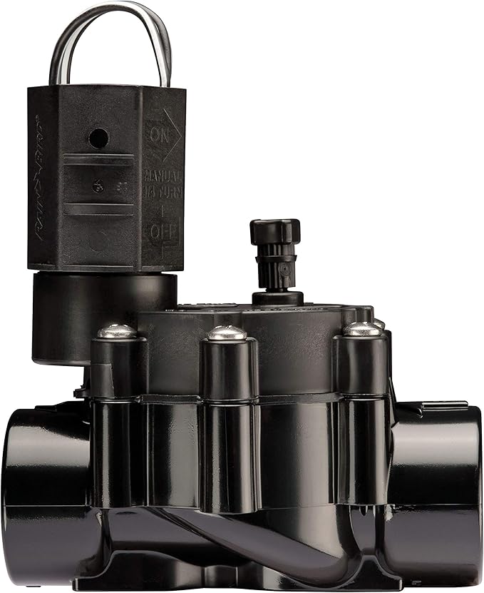 Rain Bird CP075 In-Line Automatic Sprinkler Valve, 3/4" Threaded x Female, Black