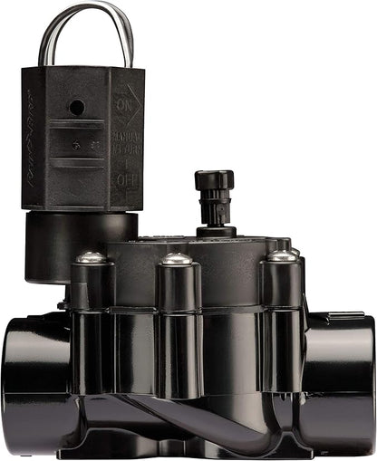 Rain Bird CP075 In-Line Automatic Sprinkler Valve, 3/4" Threaded x Female, Black