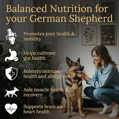 Multivitamins, Balanced Nutrition for Your German Shepherd, 90 Count, Made in the USA with Real Bacon