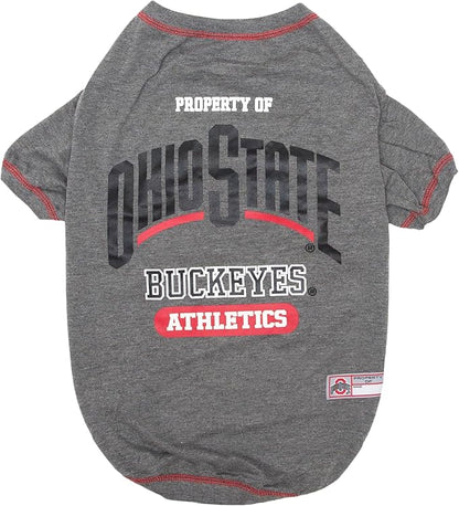 Pets First Collegiate Ohio State Buckeyes Dog T-Shirt, X-Large. - Licensed Shirt for Pets Team Colored with Team Logos.- Premium Stretchable Materials for The Comfrot of Your Dog & Cat.