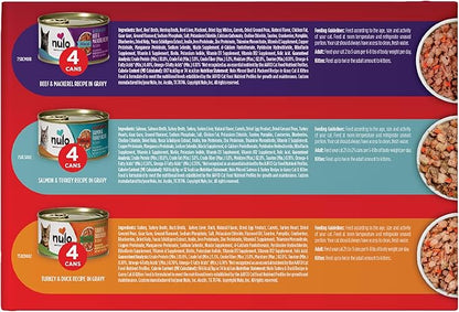Nulo Variety Flavors Grain-Free Minced Wet Canned Cat Food, 3 Ounce (Pack of 12)