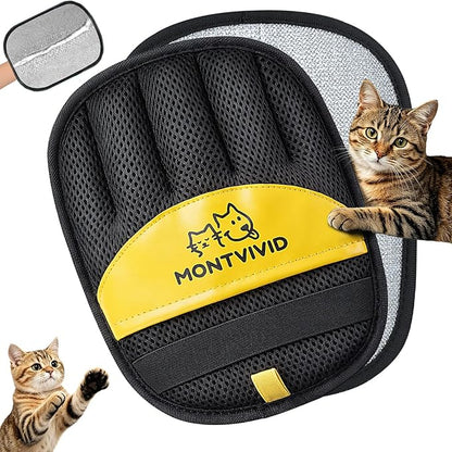 Pet Hair Removal Glove for Cats & Dogs,Newly Upgraded electrostatic pet Hair Remover Glove, Reusable Magic Brush Pet Hair Remover Tool for Furniture,Couch,Carpets,Laundry,Car Seat (1)