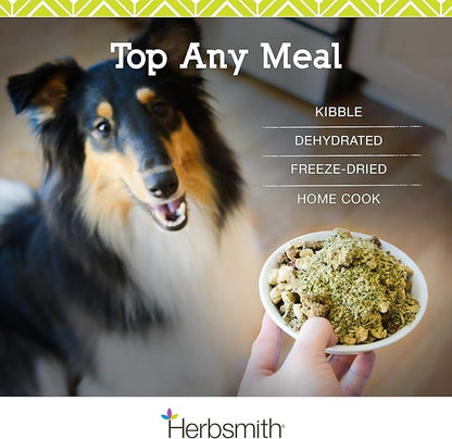 Herbsmith Kibble Seasoning – Freeze Dried Duck – Dog Food Topper for Picky Eaters – Grocery-Grade Fruits + Veggies – 3oz
