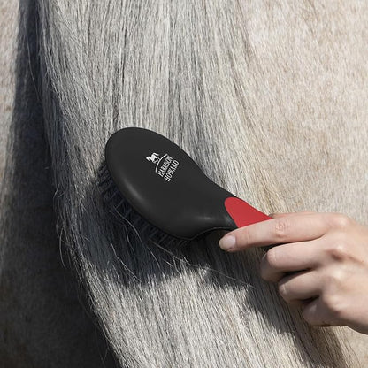 Harrison Howard Horse Mane and Tail Brush Horse Professional Grooming Brush Equestrian Detangler Non-Slip Brush Red