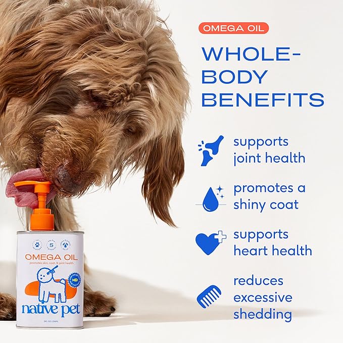 Native Pet Itchy Skin Bundle: Allergy Chews for Dogs (30 Air-Dried Chews) + Omega Oil for Dogs (8 Oz) - Allergy Relief + Itching Relief Probiotics for Itchy Skin & Fish Oil