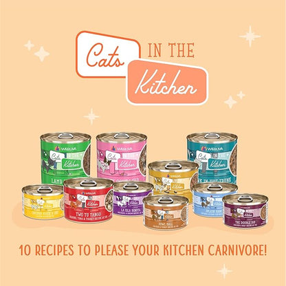 Weruva Cats in The Kitchen, Lamb Burger-ini with Lamb Au Jus Cat Food, 3.2oz Can (Pack of 24)