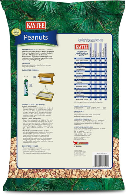 Kaytee Shelled Peanuts for Cardinals, Blue Jays, Woodpeckers and Other Outside Wild Birds, 11 Pounds