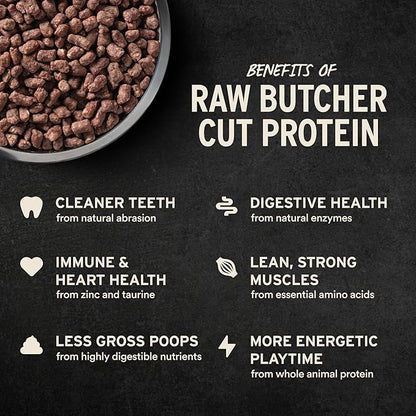 Vital Essentials Freeze Dried Dog Food, Raw Duck Crunchy Mini Nibs | Complete Meal or Topper | 96% Duck, Organs & Bone | Limited Ingredient, High Protein, Grain Free Dry Dog Food | 5.5 oz Bag