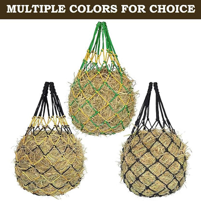 2PCS Hay Net for Horses,Slow Feed Hay Bag for Horses Goat Sheep,Hanging Hay Feeder Bag for Horses Stable Stall Paddock Rest Toy