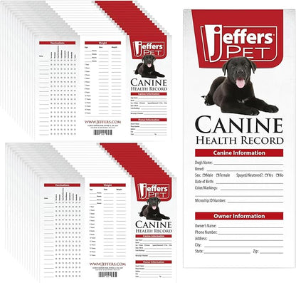 Jeffers Canine Health Records, 25 Pack