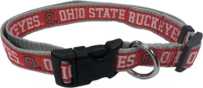 Pets First Collegiate Pet Accessories, Dog Collar, Ohio State Buckeyes, Small, OH-3036-SM