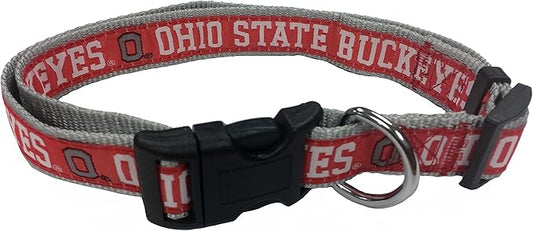 Pets First Collegiate Pet Accessories, Dog Collar, Ohio State Buckeyes, Small, OH-3036-SM