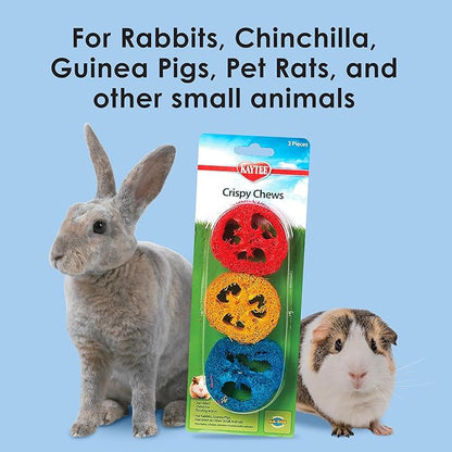 Kaytee Crispy Chews 3-pack For Pet Rabbits, Chinchillas, Guinea Pigs, Rats and Other Small Animals
