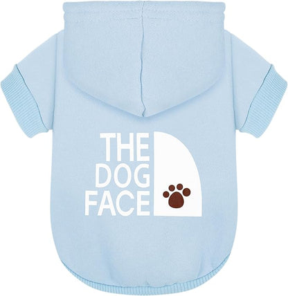 Paiaite Light Blue Chihuahua Dog Hoodie: Keep Your Pup Warm and Stylish with a 'The Dog Face' Printed Sweatshirt Pet Clothes, and Sweater Coat All in One Perfect for Winter and Cool Summer Nights! L