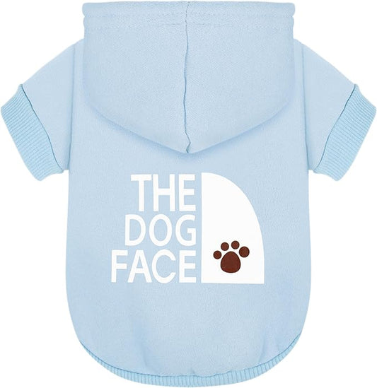 Paiaite Light Blue Chihuahua Dog Hoodie: Keep Your Pup Warm and Stylish with a 'The Dog Face' Printed Sweatshirt Pet Clothes, and Sweater Coat All in One Perfect for Winter and Cool Summer Nights! XS