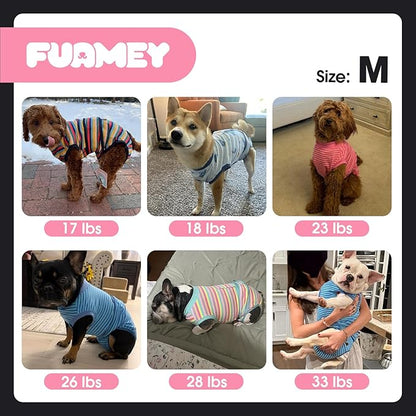 FUAMEY Surgery Recovery Suit for Medium Dogs,Dog Surgery Suit Female Spay Male Dogs Neuter Recovery Shirt Dog Onesie Anti Licking Abdominal Wounds Pet Bodysuit Skin Conditions Rose Dye M