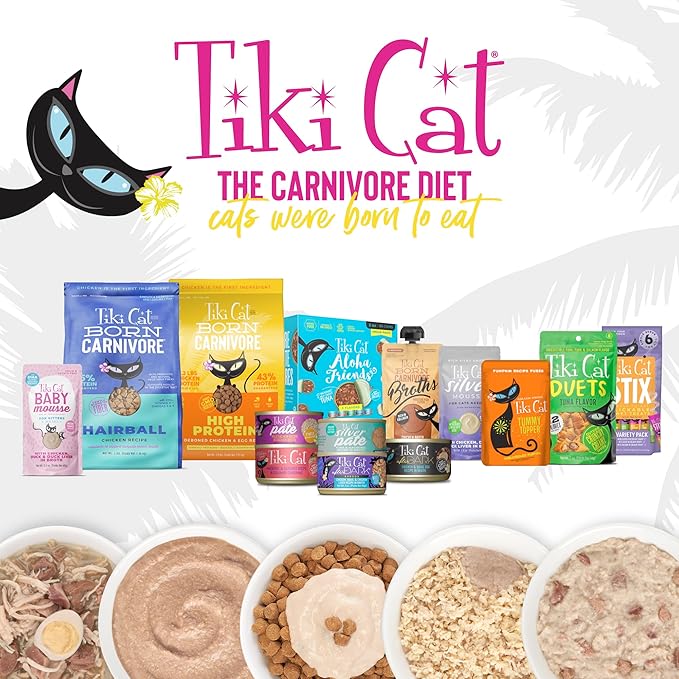 Tiki Cat Born Carnivore Dry Cat Food, Hairball Control, Chicken, 3 lbs. Bag