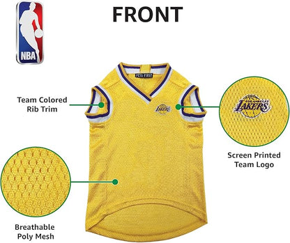 NBA LOS ANGELES LAKERS DOG Jersey, X-Small - Tank Top Basketball Pet Jersey