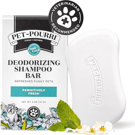 Poo-Pourri Deodorizing Shampoo Bar for Dogs & Cats– Moisturizing Skin & Coat Formula – Plant Based Ingredients – Vet Recommended – Paraben & Sulfate-Free No Harsh Chemicals – Bar Shampoo for Pet Odor