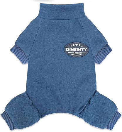 Dog Sweater Winter Dog Pajamas for Small Dogs Girl Boy Warm Soft Puppy Pjs Stretchy Jumpsuit Doggie Pet Clothes Outfits XXS~L (Steel Blue, XX-Small)