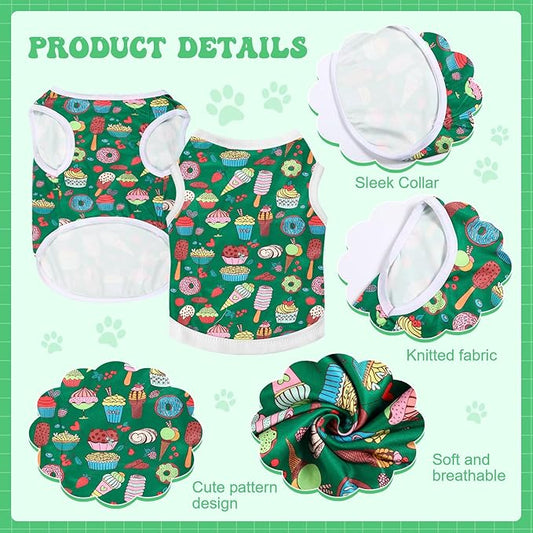 Paterr 25 Pcs Dog Shirts Printed Puppy Clothes Breathable Cartoon T Shirt for Dog Soft Puppy Clothing Lovely Pet Shirts Outfits for Pet Dogs Cats Summer Party Holiday, 25 Styles (Size: XL)