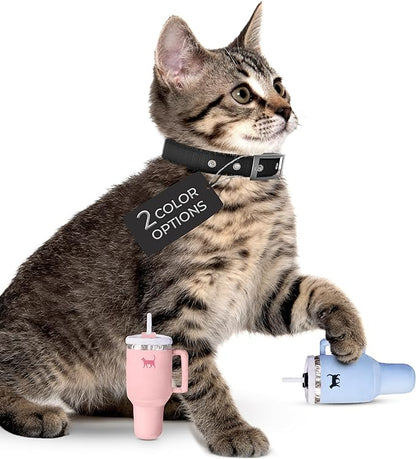 PUPROAR Kitty Cup Catnip Toy - Easter & Birthday Cat Gift Toy with Catnip & Crinkle, Funny Gift for Girl Indoor Kitten (Chambray Blue)