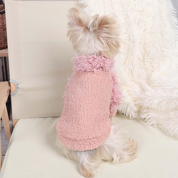Chihuahua Sweatshirt Dog Clothes for Small Dogs Girl Boy Dog Sweaters Soft Fleece Coat for Small Medium Dog Warm Dog Cat Clothes Soft Puppy Cat Clothing