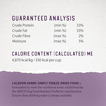 Caledon Farms Simply Freeze Dried Dog Food Beef Recipe 9.8oz