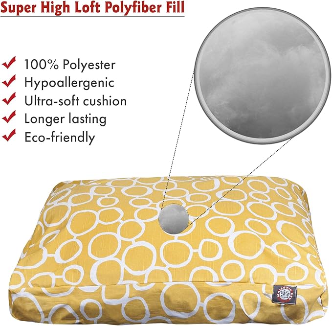 Majestic Pet Fusion Yellow Medium Rectangle Pet Bed