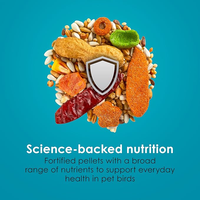 Kaytee Forti-Diet Pro Health+Safflower Nourish+Protect Parrot Food, Supports Breeding and Molting, Nutrition Backed by Science, Digestive and Brain Health, 4 pounds