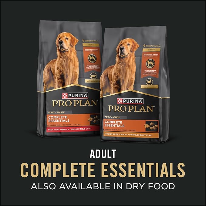 Purina Pro Plan Wet Dog Food Grain Free Complete Essentials Variety Pack, Chicken and Carrots and Turkey and Sweet Potato Entrees - (Pack of 12) 13 oz. Cans