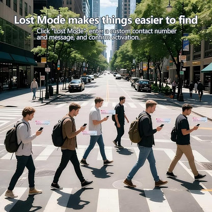 Wallet Tracker Card,MFi Certified Smart Tracker Compatible with iOS-Find My App,Ultra Slim 0.07in,IP68 Waterproof,Supports Wireless chargingTracker Card for Wallets,Luggage and Pets(iOS only)