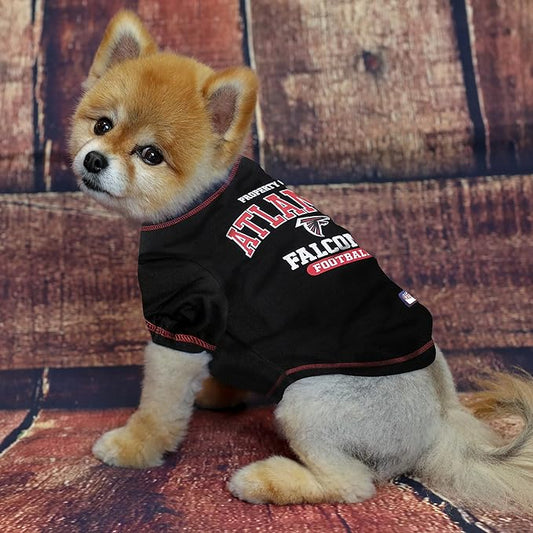 NFL Atlanta Falcons Dog T-Shirt for Pets, Size X-Small. Officially Licensed Pet Shirt with Team Logo, Soft Stretchable Comfort Fit Apparel for Dogs & Cats