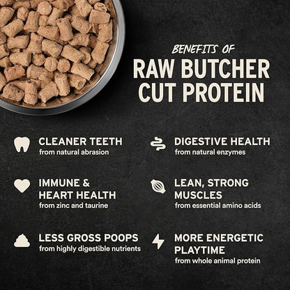 Vital Essentials Freeze Dried Cat Food, Raw Beef & Chicken Soft Nibs | Complete Meal or Topper | 99% Beef, Chicken, Organs & Bone | High Protein, Grain Free Dry Cat Food | 12 oz Bag