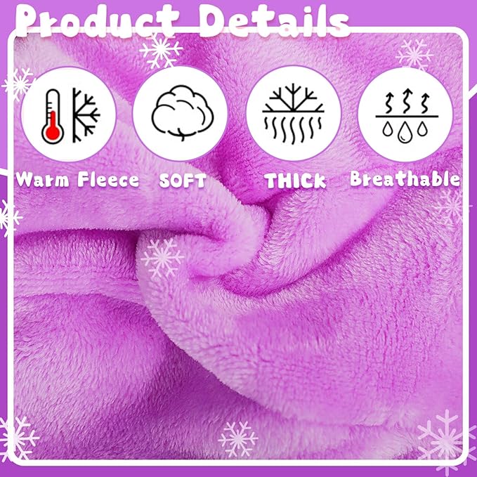 Winter Dog Dress for Small Dogs Girl Puppy Sweater Dog Sweaters Fleece Warm Puppy Dresses with Leash Hole Cute Pink Clothes Bowtie Chihuahua Sweaters Pet Doggie Oufit (Purple, Small)