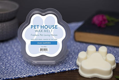 One Fur All Pet House Spring and Summer Wax Melts for Pet Odor, Natural, Plant Based Soy Wax Melts, Long Lasting Fragrance for Fresh Smelling Homes, Fresh Cut Roses and Lilac Garden