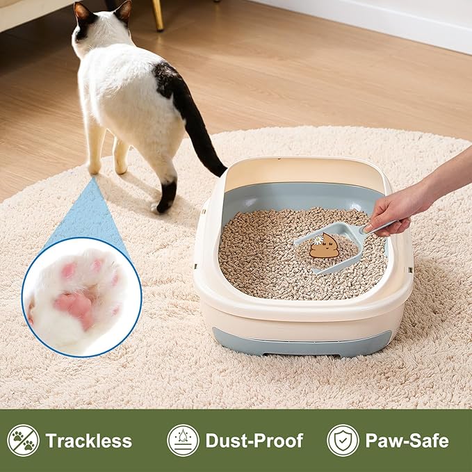 Cat Litter Pellets Exclusively for Double Layer Cat Litter Box, Super Odor Control Zeolite Litter, Non Clumping Cat Litter, Low-Tracking, Low Consumption, Unscented (3.6lb x 2)