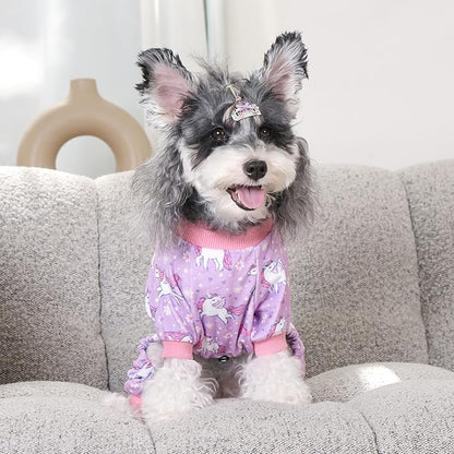 CuteBone Dinosaur Costume Dog Pajamas, Stretchy Spandex Crystal Velvet Sleepwear Coat for Small Dogs, Soft & Warm Pet Outfit Clothes for Cold Weather, Cozy Pullover Design COSP11L