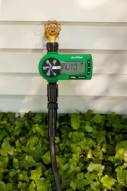 Rain Bird 1ZEHTMR Professional Grade Electronic Digital Hose End Timer/Controller, One Zone/Station, Battery Operated, Digital with Plastic Inlet/Outlet