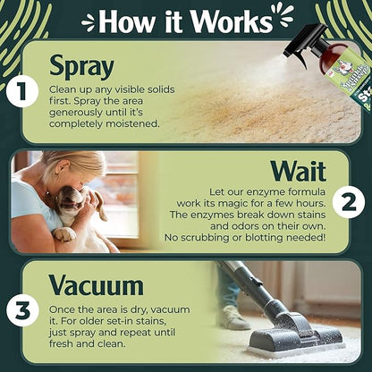 Sprinkle & Sweep: Litter Box Deodorizer Bundle: 8oz Bag, Speed Sifter, 24oz Odor & Stain Spray - Cat-Kitten Litter Care, Enzyme Spot Treatment Cleaner