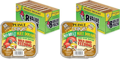 C&S Peanut Delight No Melt Suet Dough 11.75 Ounces,(Pack of 16)