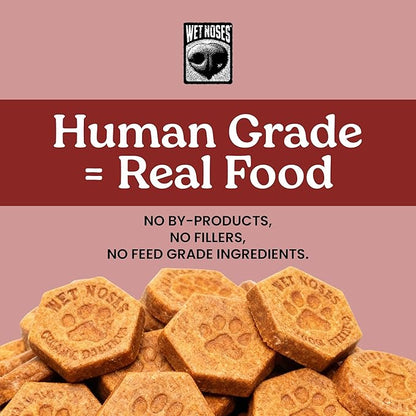 Wet Noses Organic Crunchy Dog Treats – All-Natural, Human-Grade, Non-GMO, Healthy Training & Delicious Snacks for Dogs, for All Dog Sizes & Breeds – Mesquite Bacon, 14oz (2 Pack)