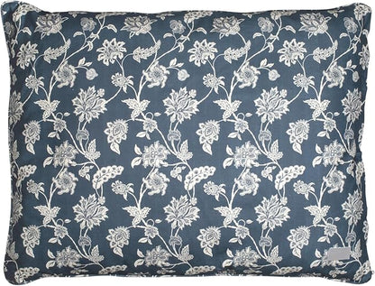 Fringe Studio INDIENNE Coastal Blue 36" W x 27" D Large Pillow Pet Bed, 100% Cotton Canvas Reversible Cover, Machine Washable, PetShop Collection (225021)