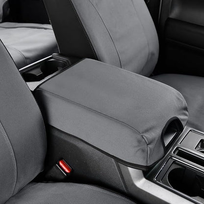 Coverado Front Seat Covers, Waterproof Canvas Seat Protector for Car Seat Cushions for Kids & Dogs, Seat Covers Compatible with 2015-2026 Ford F150 & 2017-2026 Ford F250 F350 F450(Gray, 2PCS)